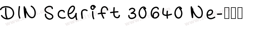 DIN Schrift 30640 Ne字体转换